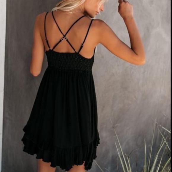 New Tiered Western Ruffle Lace Dress - Picture 6 of 8